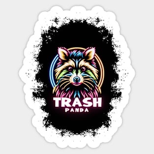 Luminous Prowler: The Trash Panda's Aura Sticker